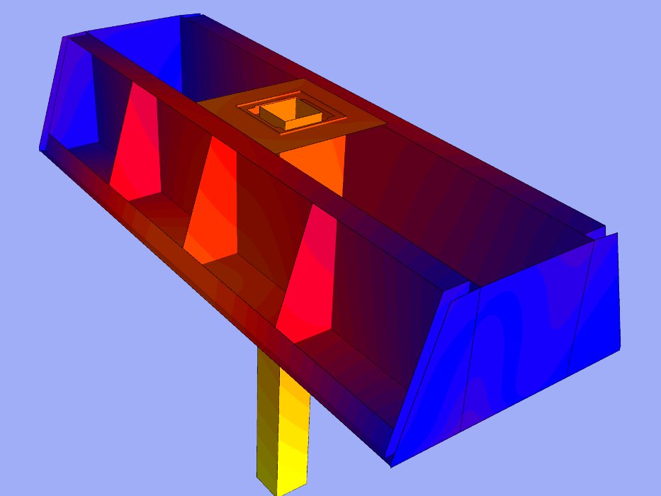 Calculated strain at max. acceleration