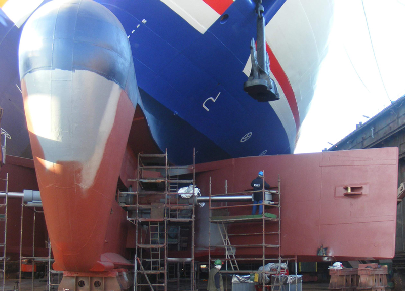 Inspection of the bow rudder unit