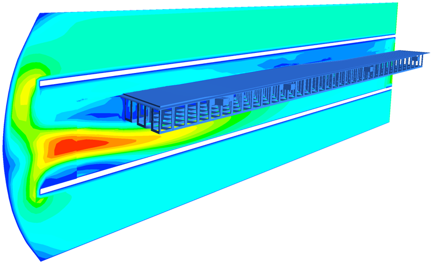 Flow velocity in an autoclave